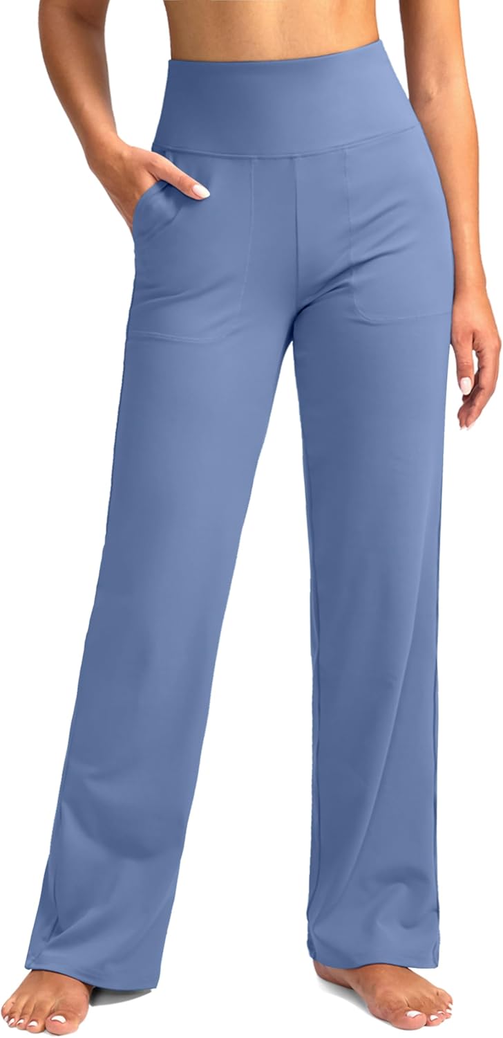 G Gradual Women's Yoga Pants Wide Leg with Pockets for Comfort