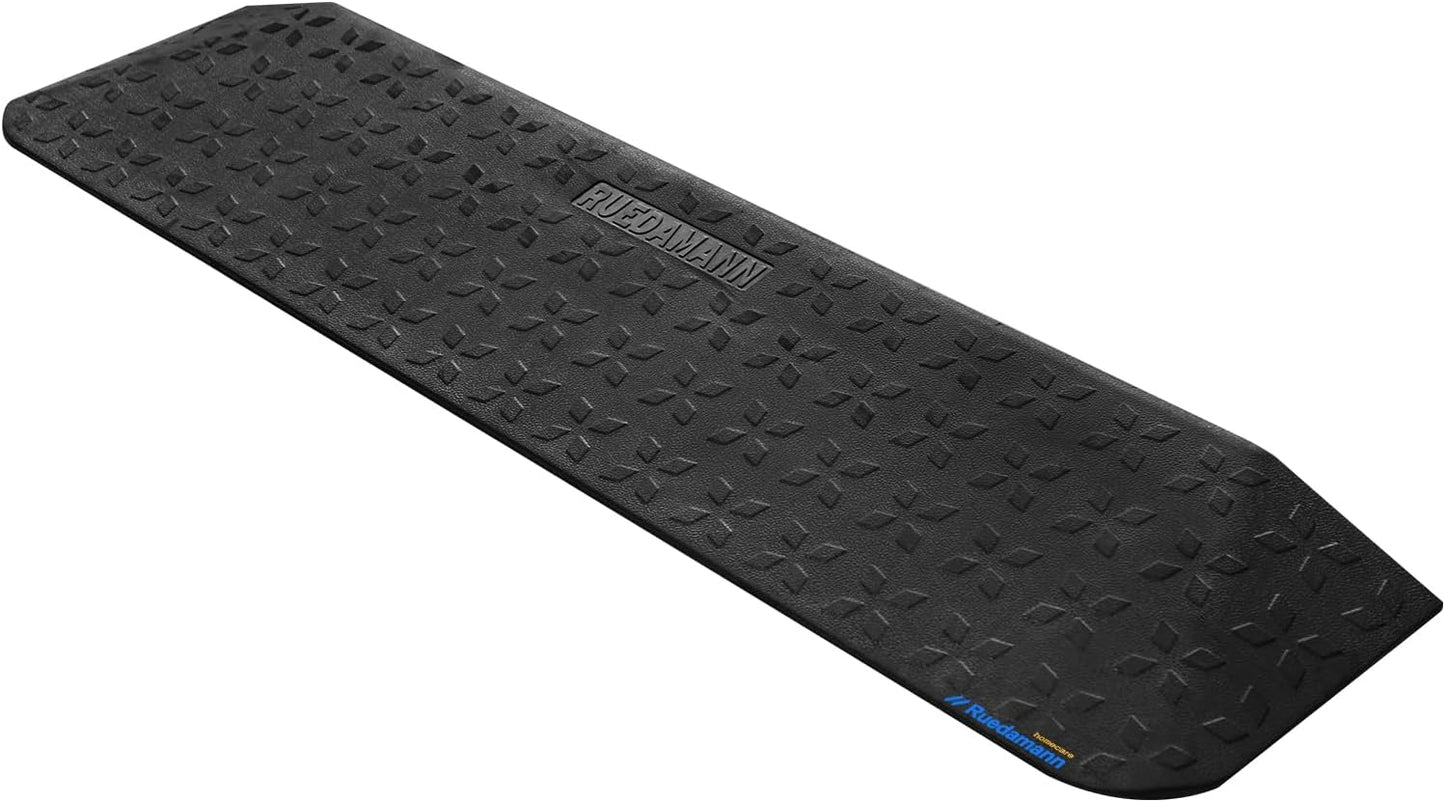 Ruedamann 2in Rise Rubber Threshold Ramp for Wheelchairs and Scooters