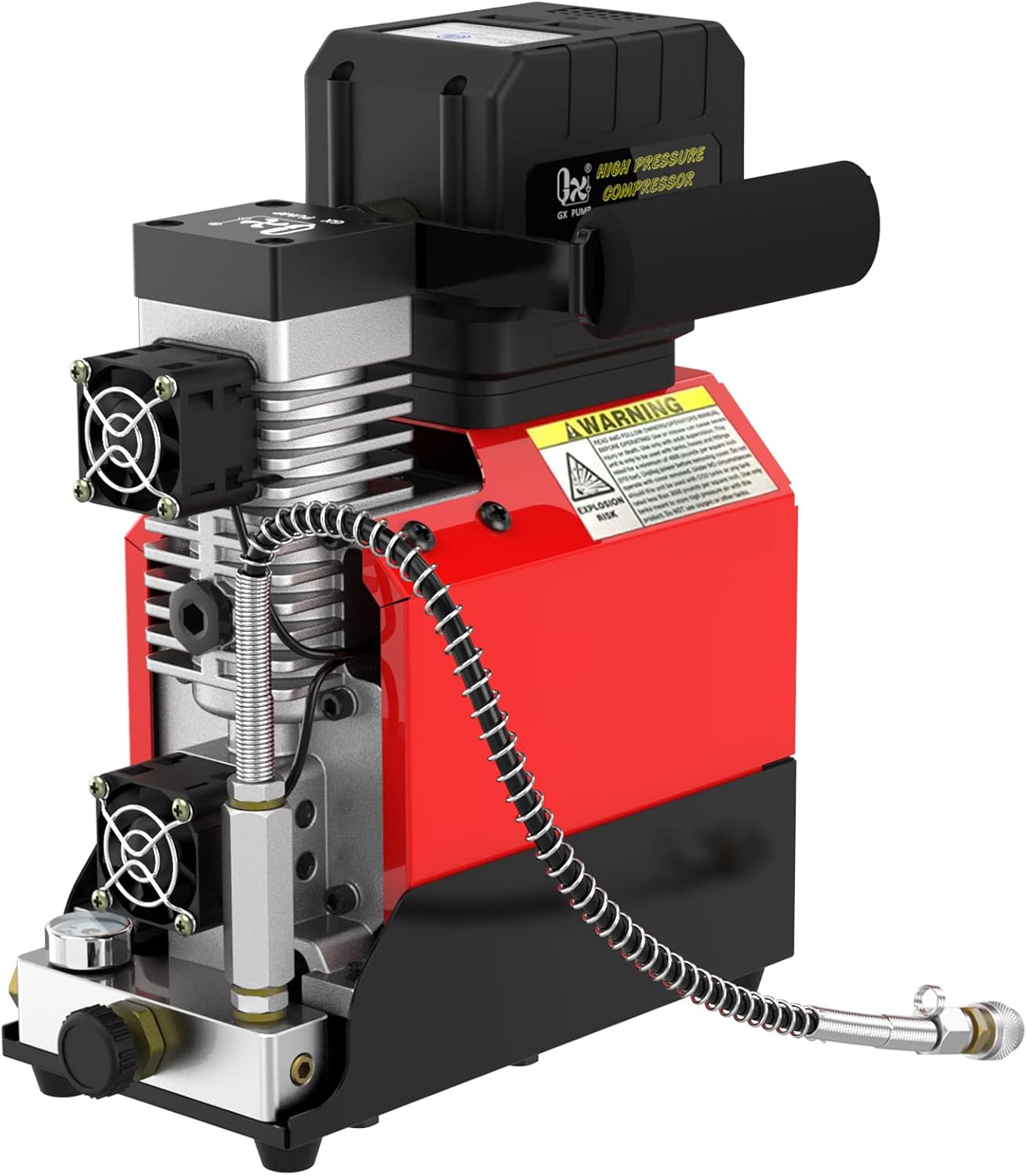 Powerful Cordless Air Compressor, Oil-Free, Battery-Powered