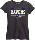 NFL Womens Plus Size Relaxed Fit Ravens T-Shirt - Charcoal