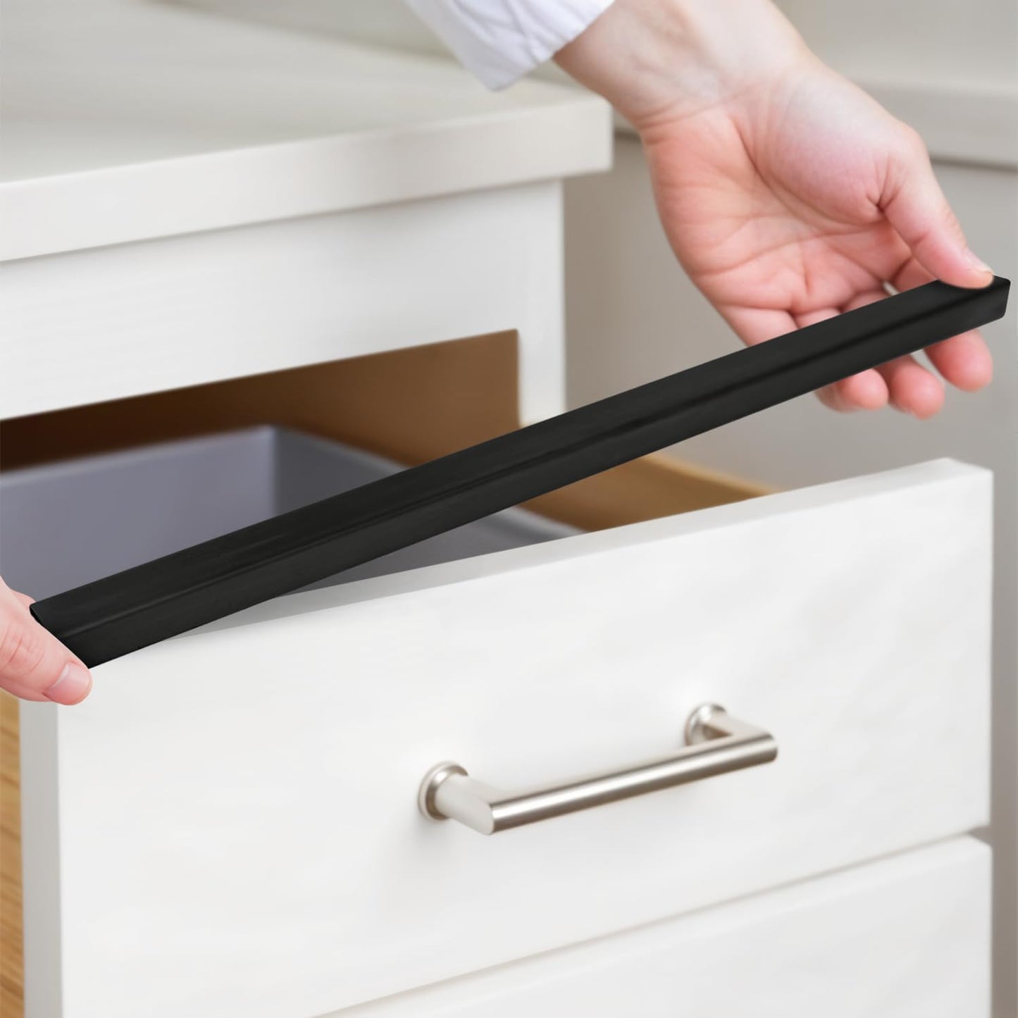 Stainless Steel Drawer Cap for Cabinet Edge Protection