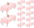 Pink Rectangle Tablecloth 60 x 102 in 12 Pack - Wrinkle Resistant