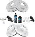 Front & Rear Brake Pad and Rotor Kit Semi-Metallic Performance - Fits