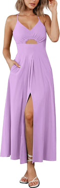 Summer Spaghetti Strap Midi Dress - Flowy Beach & Party Maxi