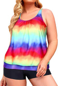 Plus Size Tankini Swimsuits for Women - Flattering Blouson Two Piece
