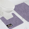 GORILLA GRIP Bathroom Rug Set Lt Purple - Soft Chenille Comfort