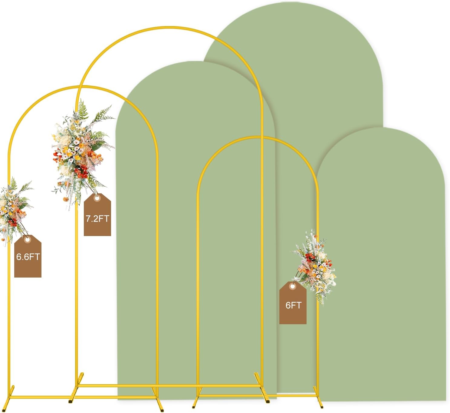 MODFUNS Metal Arch Backdrop Stand Set for Stunning Events