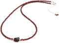 Natural Red Garnet Beaded Gemstone Choker Necklace - Energy Healing