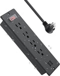 Conference Waterproof Recessed Power Strip with 4 Outlets & 2 USB
