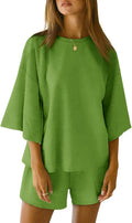 Tankaneo Womens Pajama Sets 3/4 Sleeve Oversized Tops and Shorts only