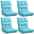 EAGLE PEAK High Back Patio Chair Cushions Set of 4, Light Blue