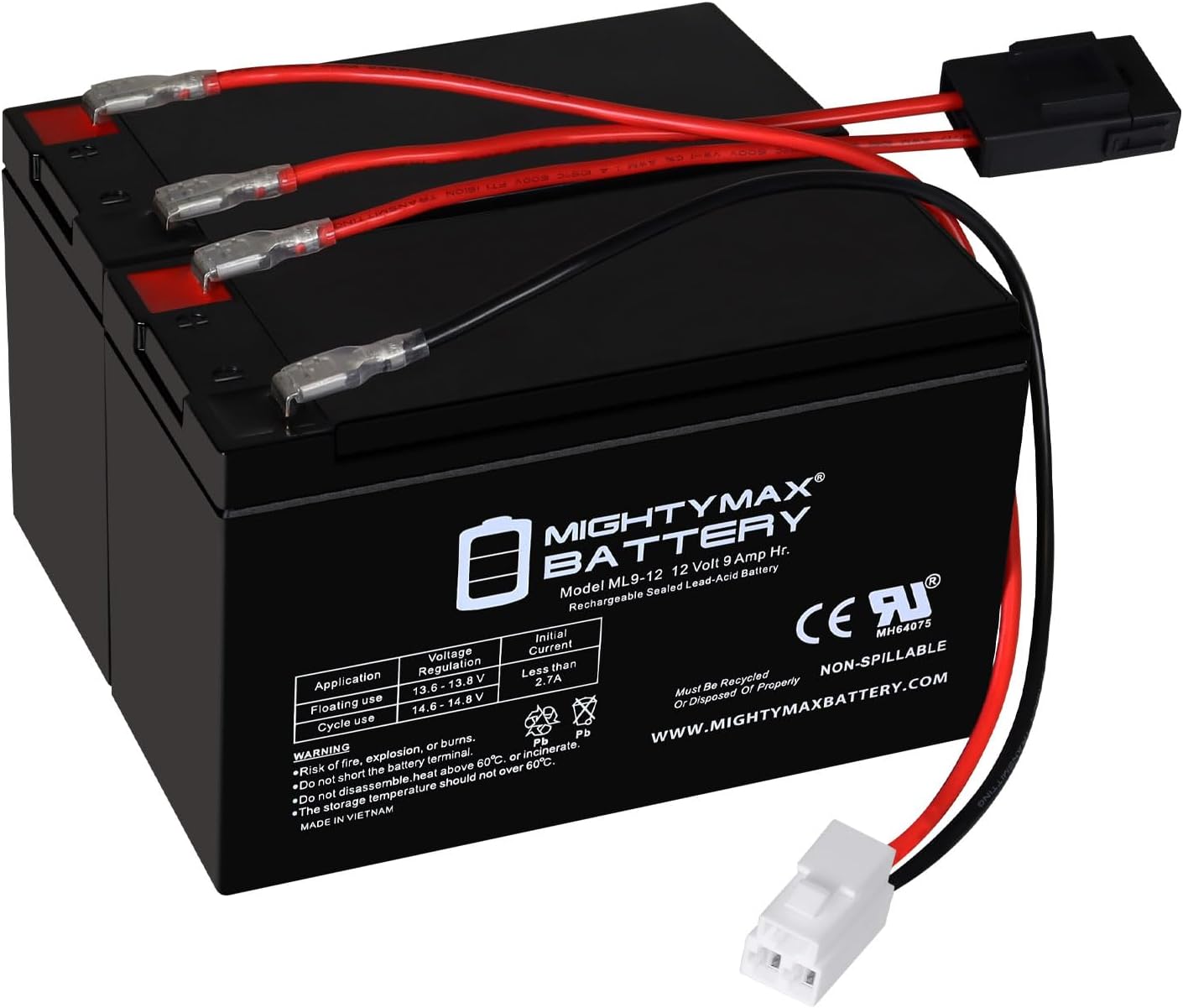 Mighty Max 12V 9Ah Battery Kit for Razor Scooter Ride On Toys