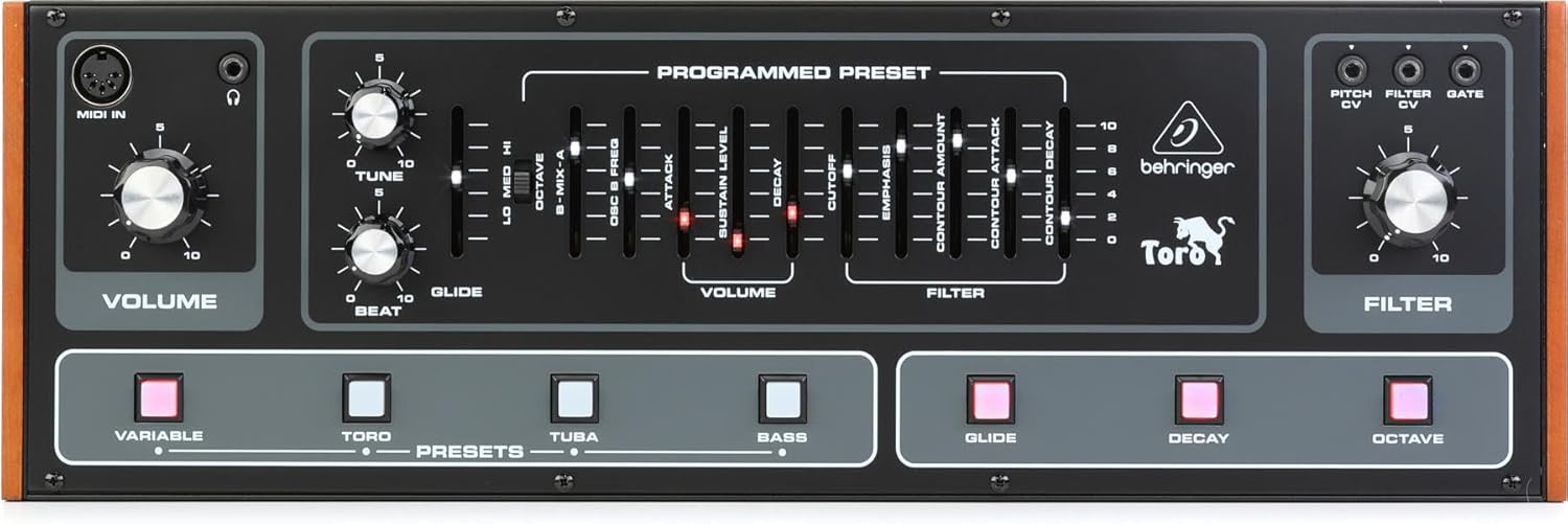 Behringer TORO Analog Bass Synthesizer with 2 VCOs and More