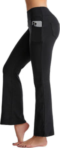 CAMBIVO Flare Yoga Pants for Women High Waist Bootcut - Tummy Control