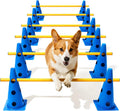 Dog Agility Course Backyard Set - Adjustable Hurdle Cone System