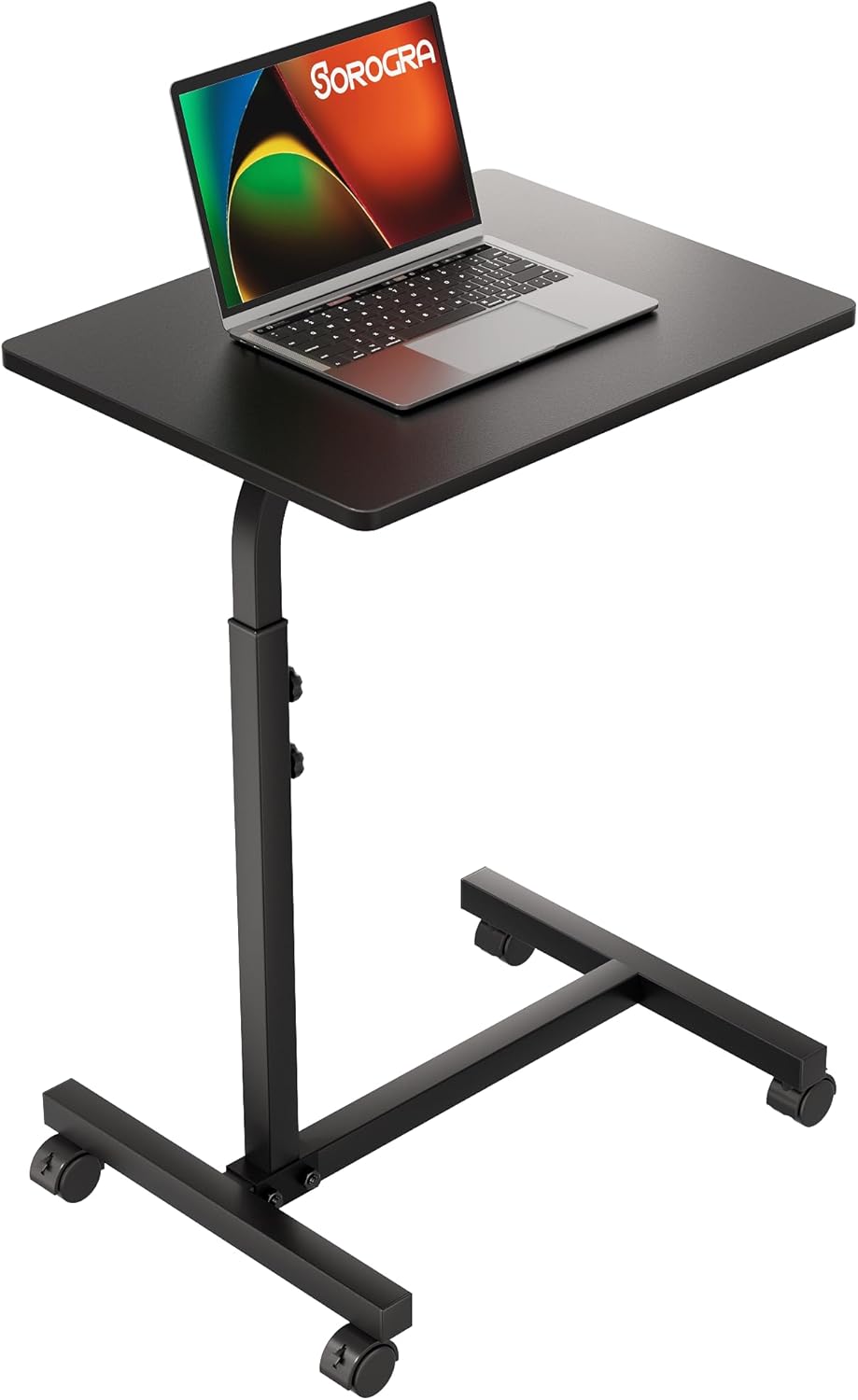 Overbed Table with Adjustable Height for Hospital Bed Use