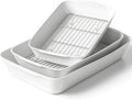 Casserole Dishes for Oven Ceramic Baking Set of 3 - Deep Stackable