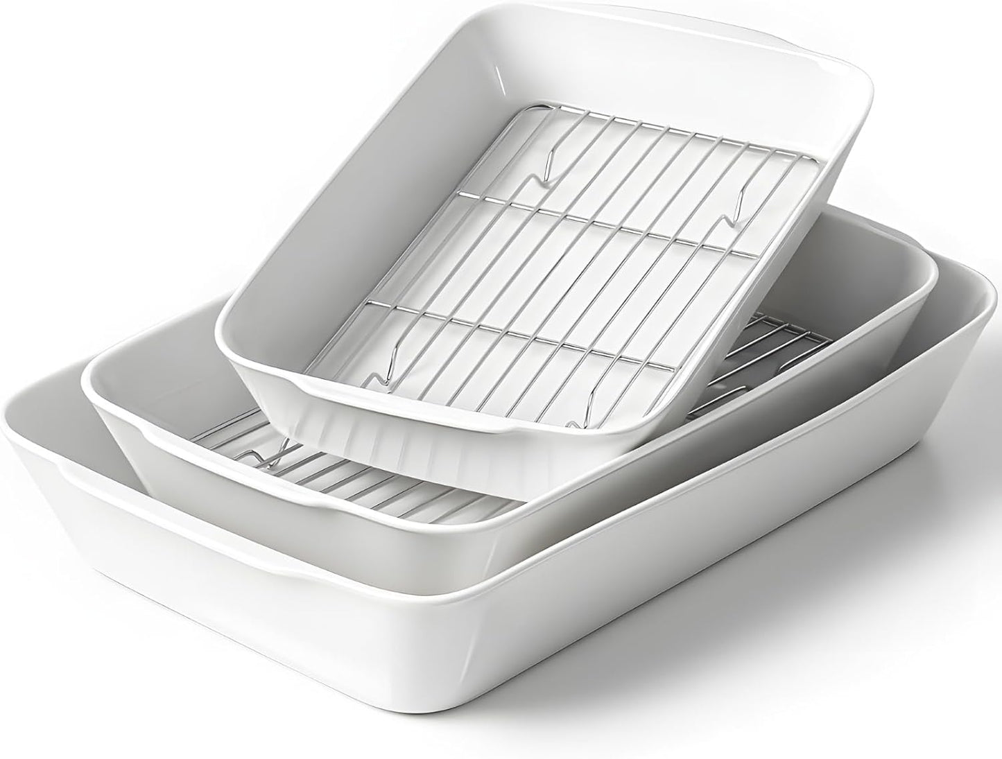 Casserole Dishes for Oven, Ceramic Baking Dishes Set of 3