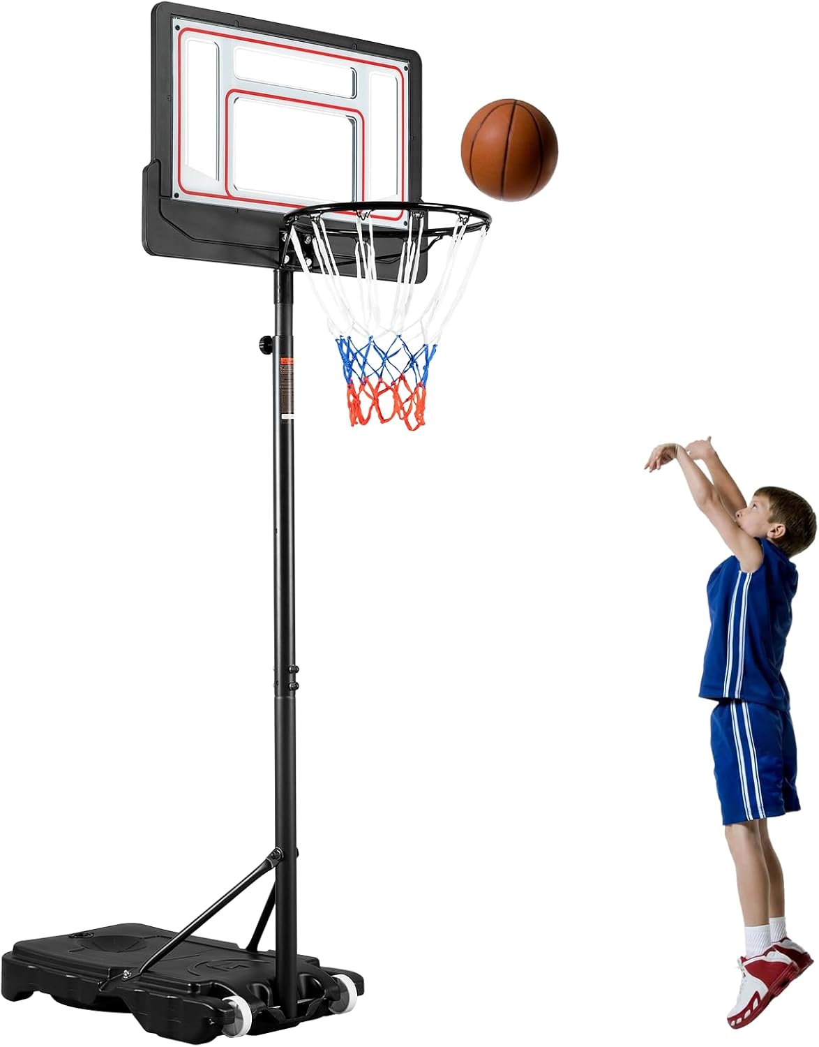 Portable Basketball Hoop Adjustable 6.9FT to 10FT for All Ages