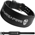 Leather Weightlifting Belt for Bodybuilding and Squats - 4 in Support
