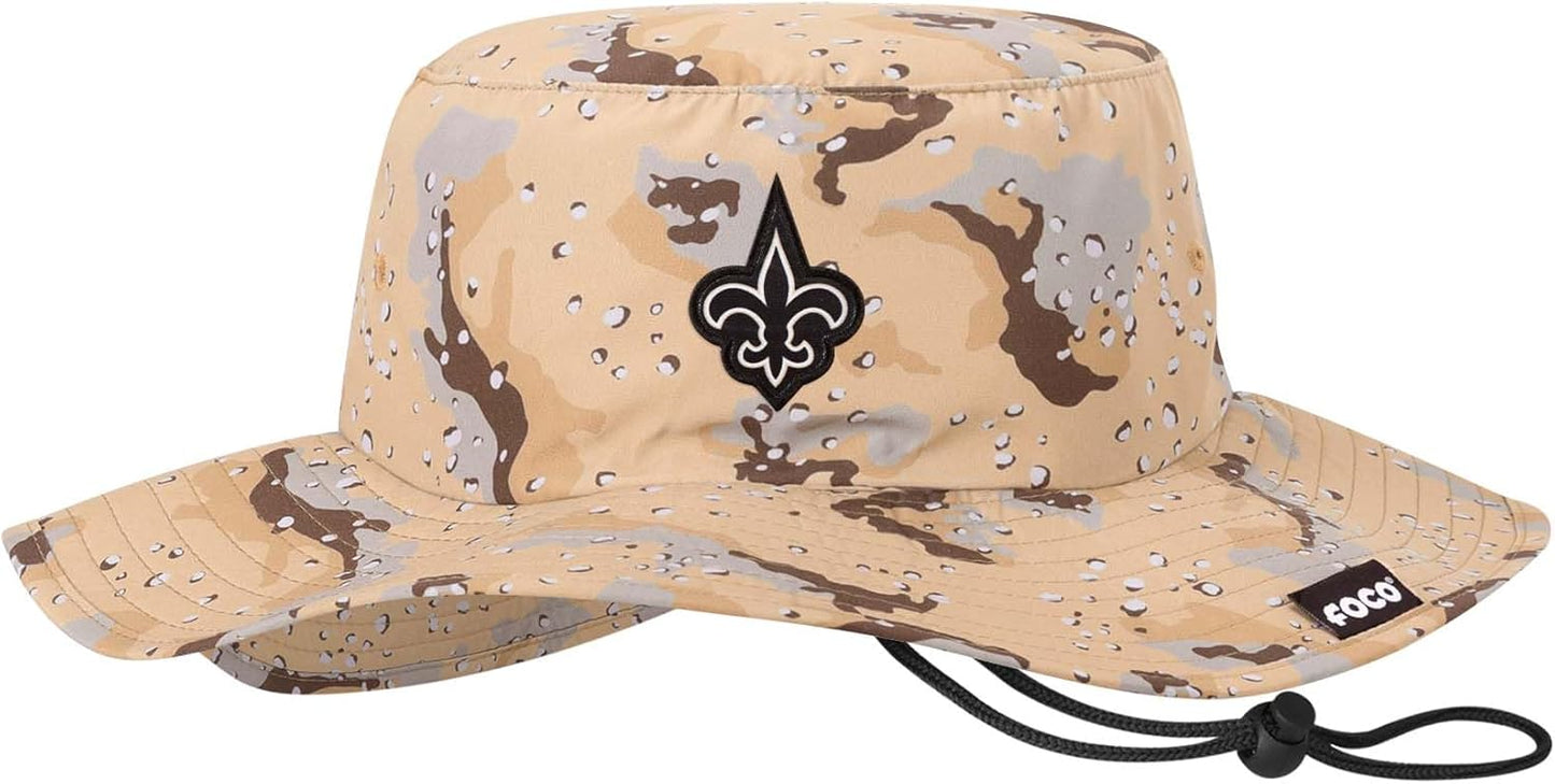 FOCO Men's NFL Team Logo Sport Outdoor Sun Bucket Boonie Hat