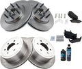 Front and Rear Brake Pad & Rotor Kit with Brake Chemical Kit - Ceramic