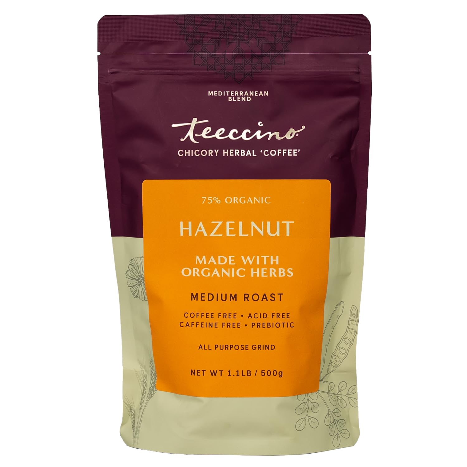 Prebiotic Hazelnut Herbal Coffee - Caffeine-Free & Acid-Free