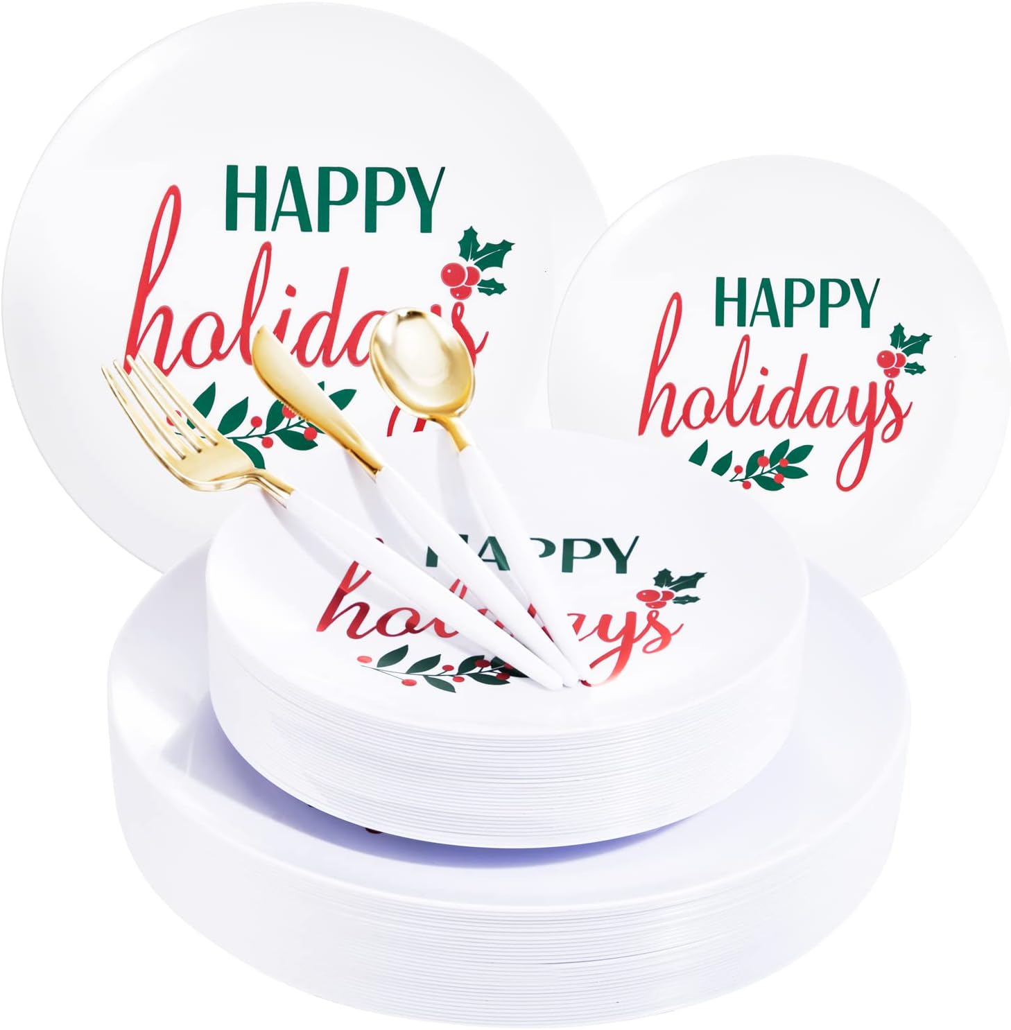 Supernal 150pcs Easter Plastic Dinnerware for Festive Gatherings