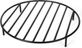 Round Fire Pit Grate with 4 Legs, 24 in - Stable Wood Elevation