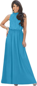 KOH KOH 2025 Sexy Sleeveless Summer Formal Flowy Casual Gown 32