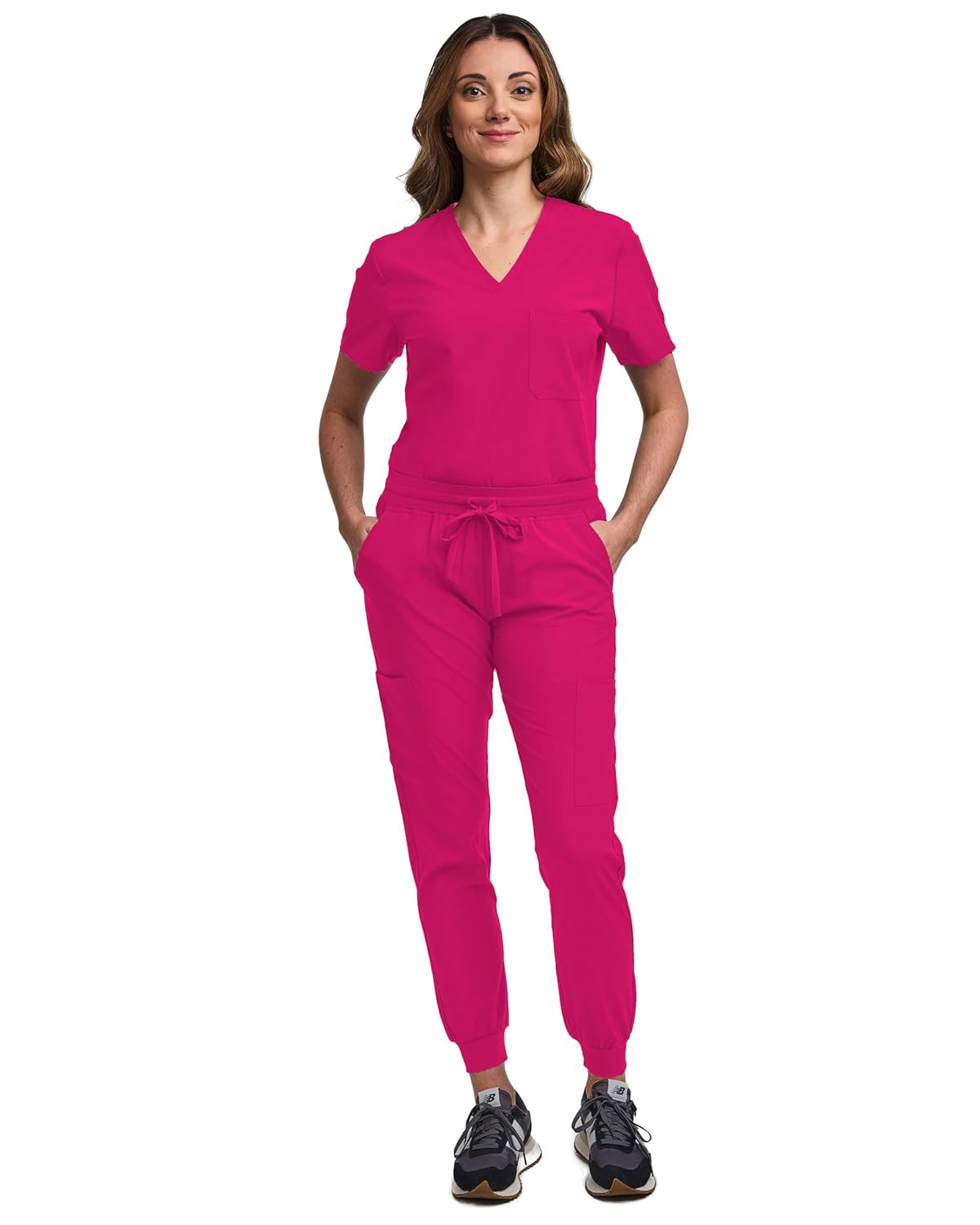 Green Town Scrubs for Women - Jogger Pant & V-Neck Top