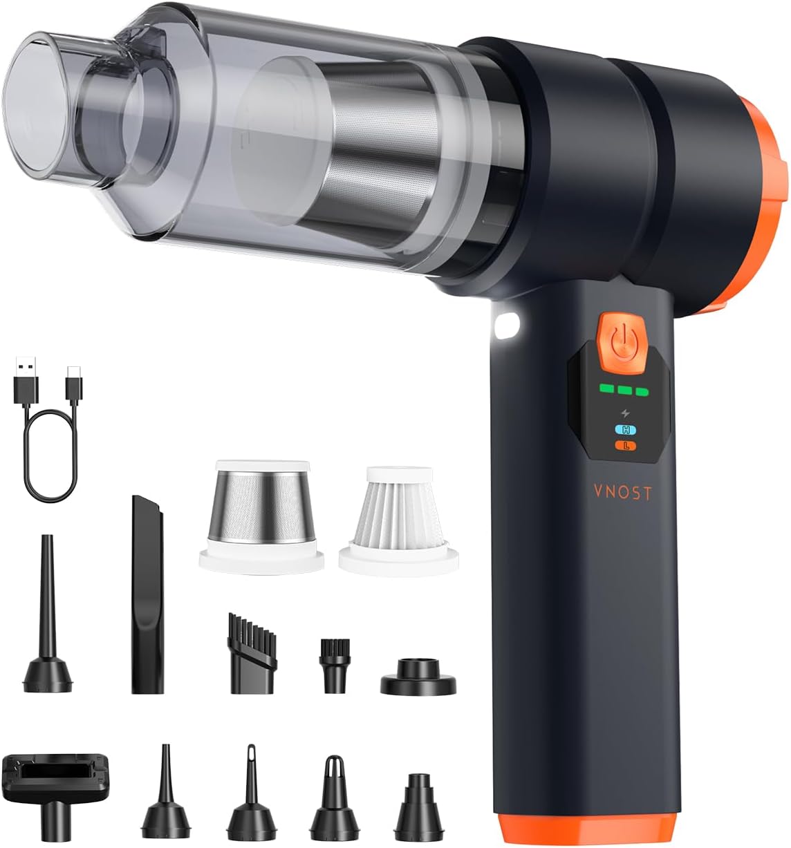 Portable Cordless Car Vacuum with 30000PA Suction Power