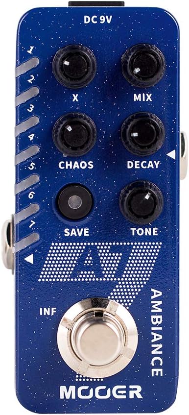 MOOER A7 Reverb Guitar Pedal with 7 Versatile Effects