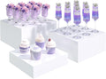 White Acrylic Buffet Risers 3PC Set - Nesting Cube Display Stands