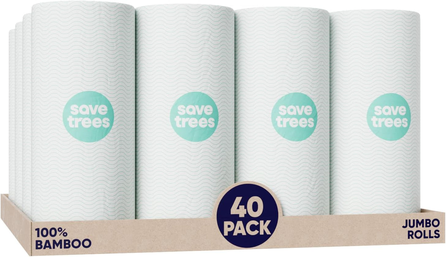 Save Trees Bamboo Paper Towels - Eco-Friendly & Ultra Absorbent