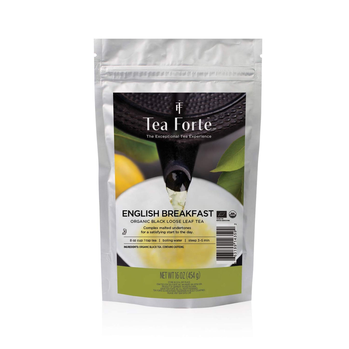 Tea Forte English Breakfast Organic Loose Leaf Black Tea Blend