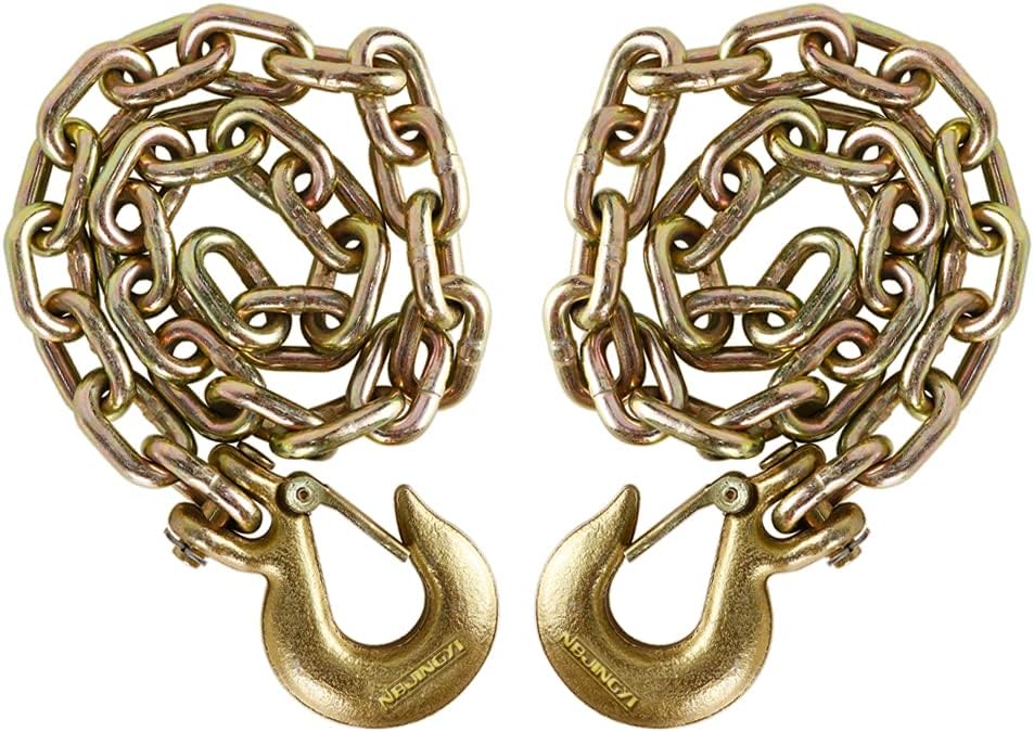 3/8 Trailer Safety Chain 2pcs Grade 70 with Clevis Hooks