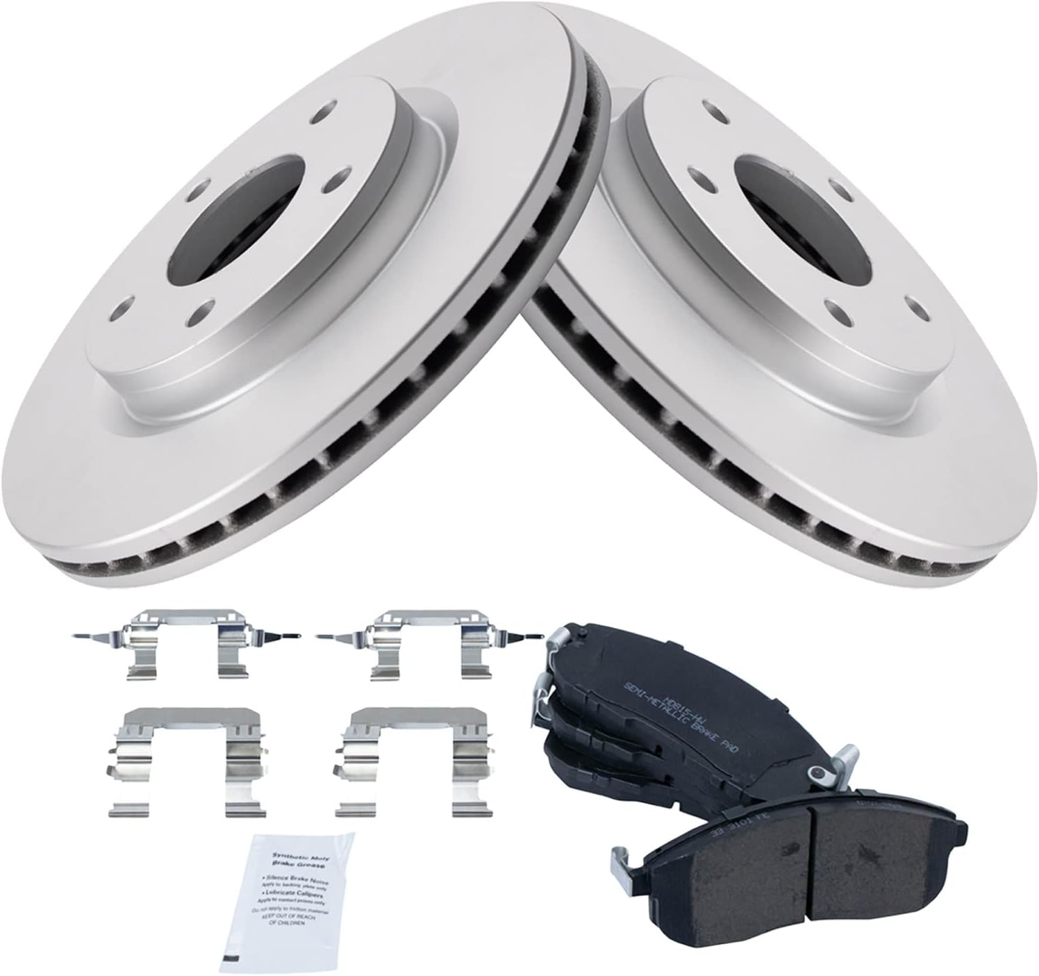 TRQ Front Brake Pad & Rotor Kit for 2013-2019 Nissan Sentra