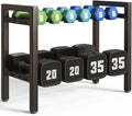 Dumbbell Rack 2-Tier Adjustable Weight Rack for Home Gym Gear