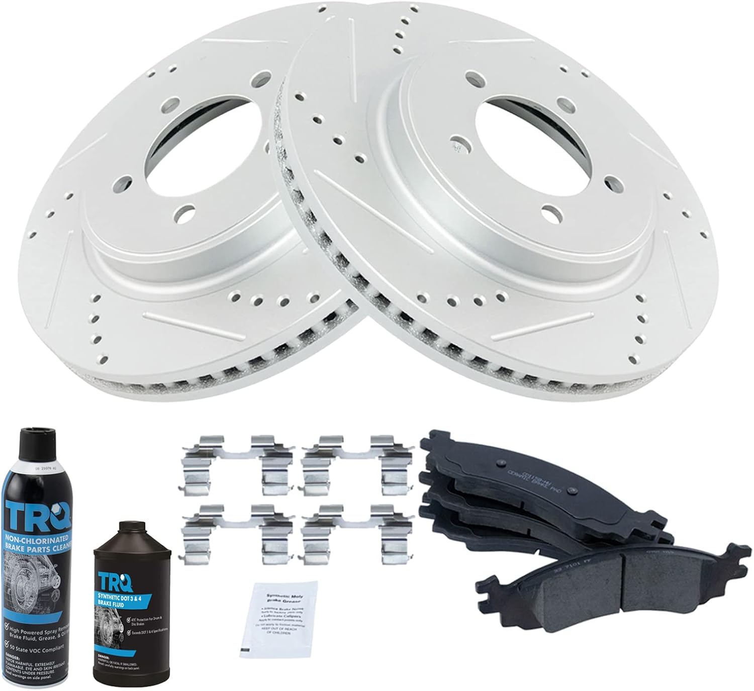 TRQ Front Brake Pad & Rotor Kit for 2006-2010 Ford Explorer