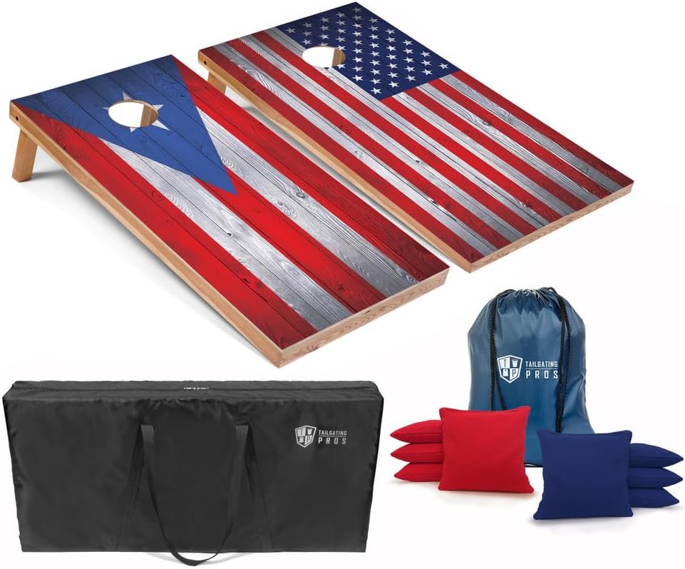 Regulation Cornhole Boards Set with Bean Bags and Carrying Case