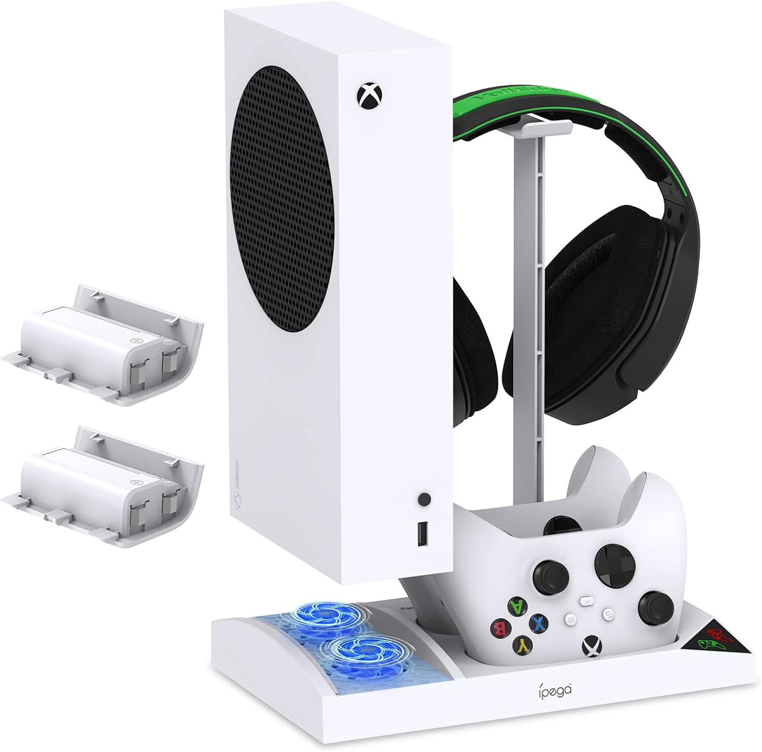 Upgraded Vertical Cooling Fan Stand for Xbox Series S with Dock