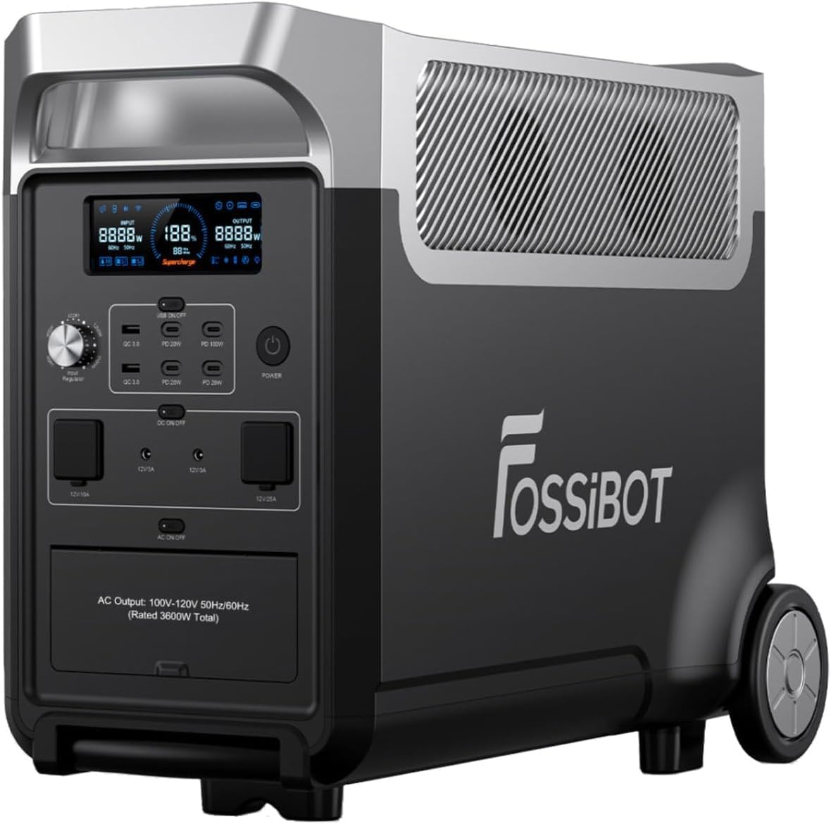 FOSSiBOT F3600 Pro: 1.8H Fast Charge, 5x120V AC Outlets