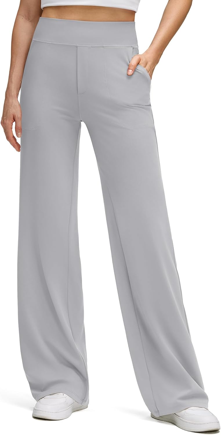 G4Free BareFeel High Stretch Wide Leg Pants for Women Comfort