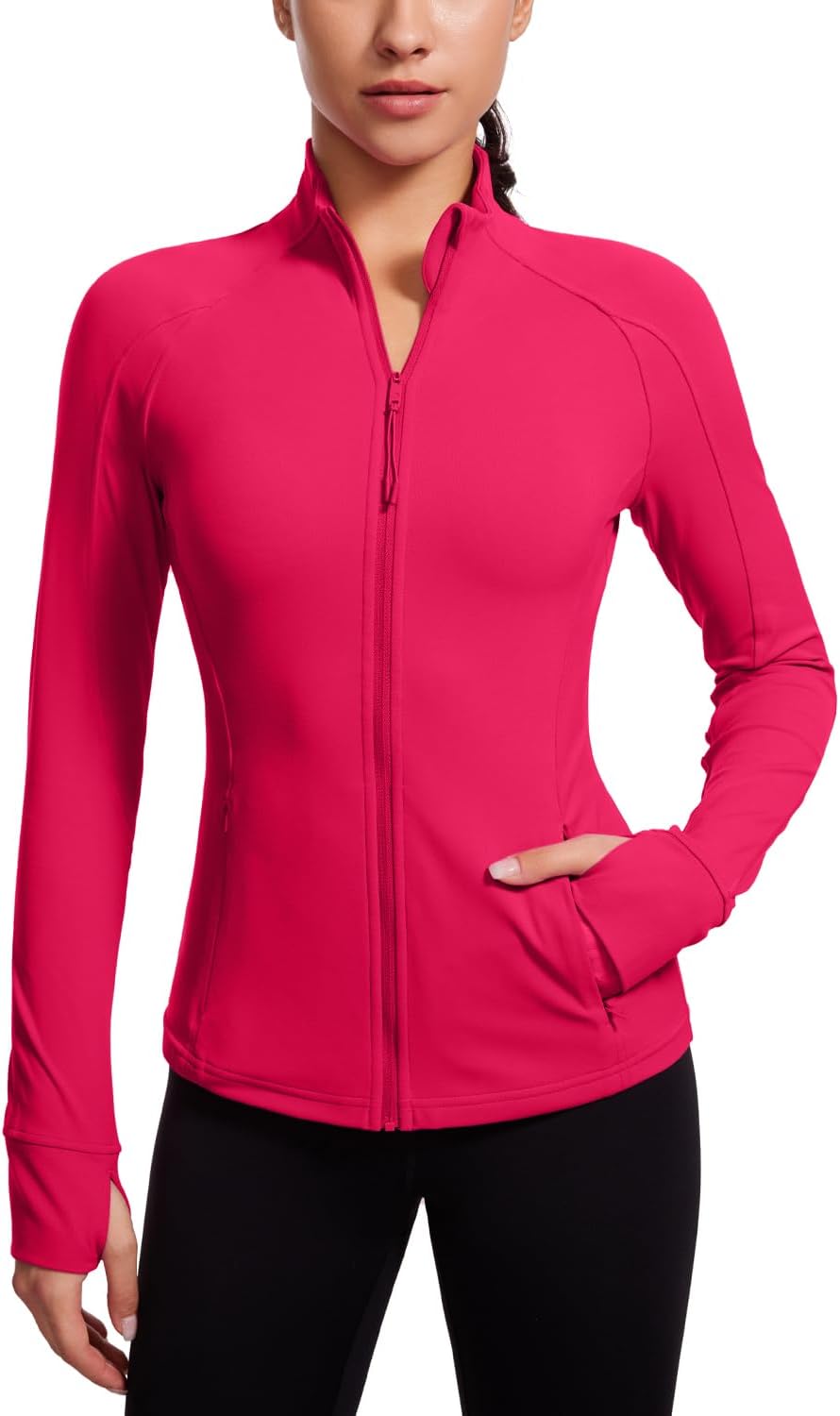 CRZ YOGA Butterluxe Hip Length Jackets for Women - Soft Comfort
