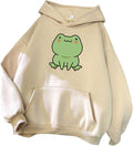 Cute Frog Graphic Hoodie - Casual Kawaii Chic
