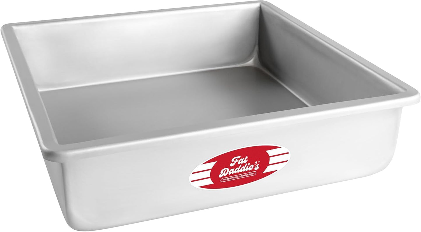 Fat Daddio's Anodized Aluminum Square Cake Pan for Perfect Baking