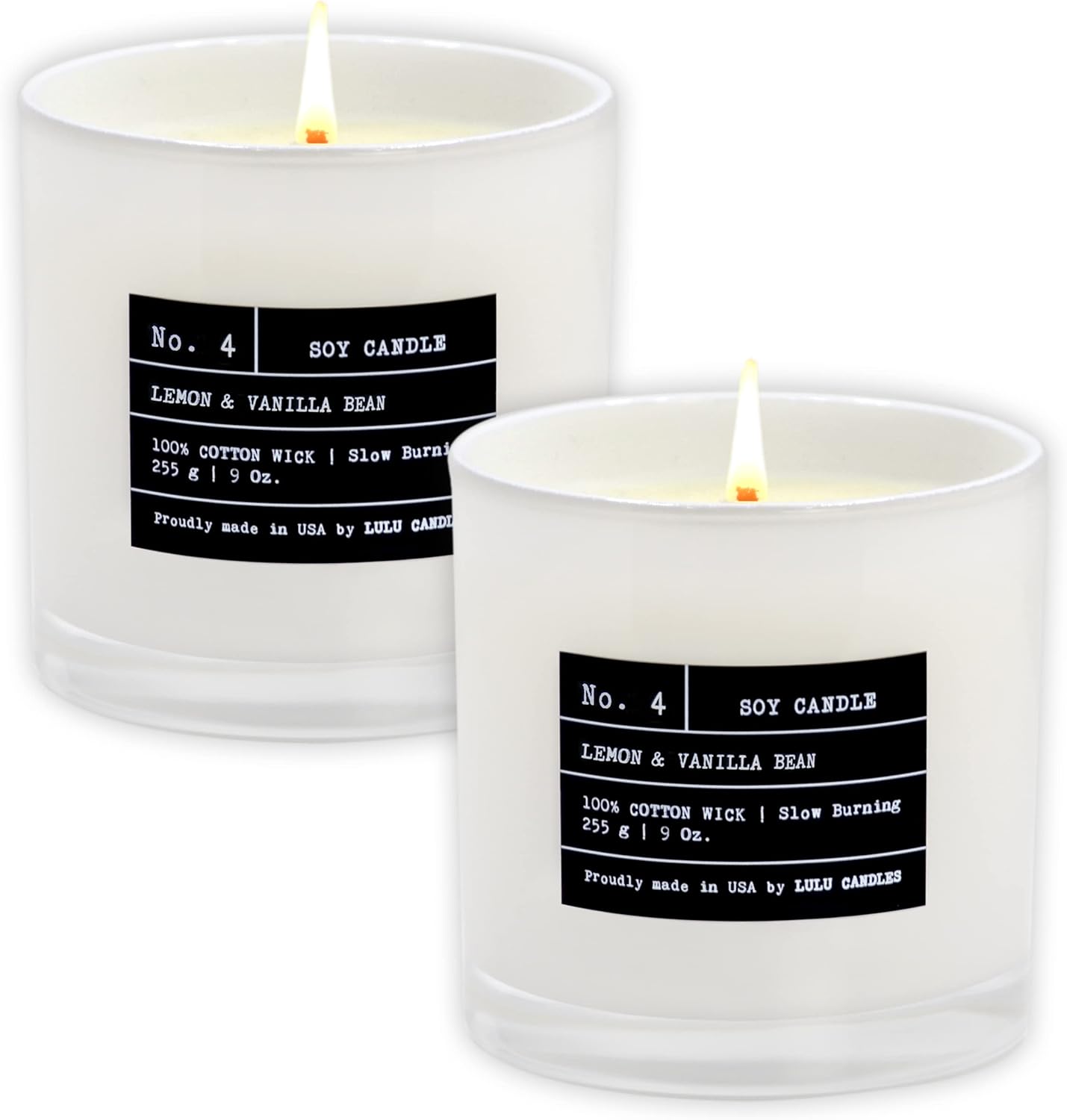 Lulu Candles Lemon & Vanilla Bean Luxury Scented Soy Candles