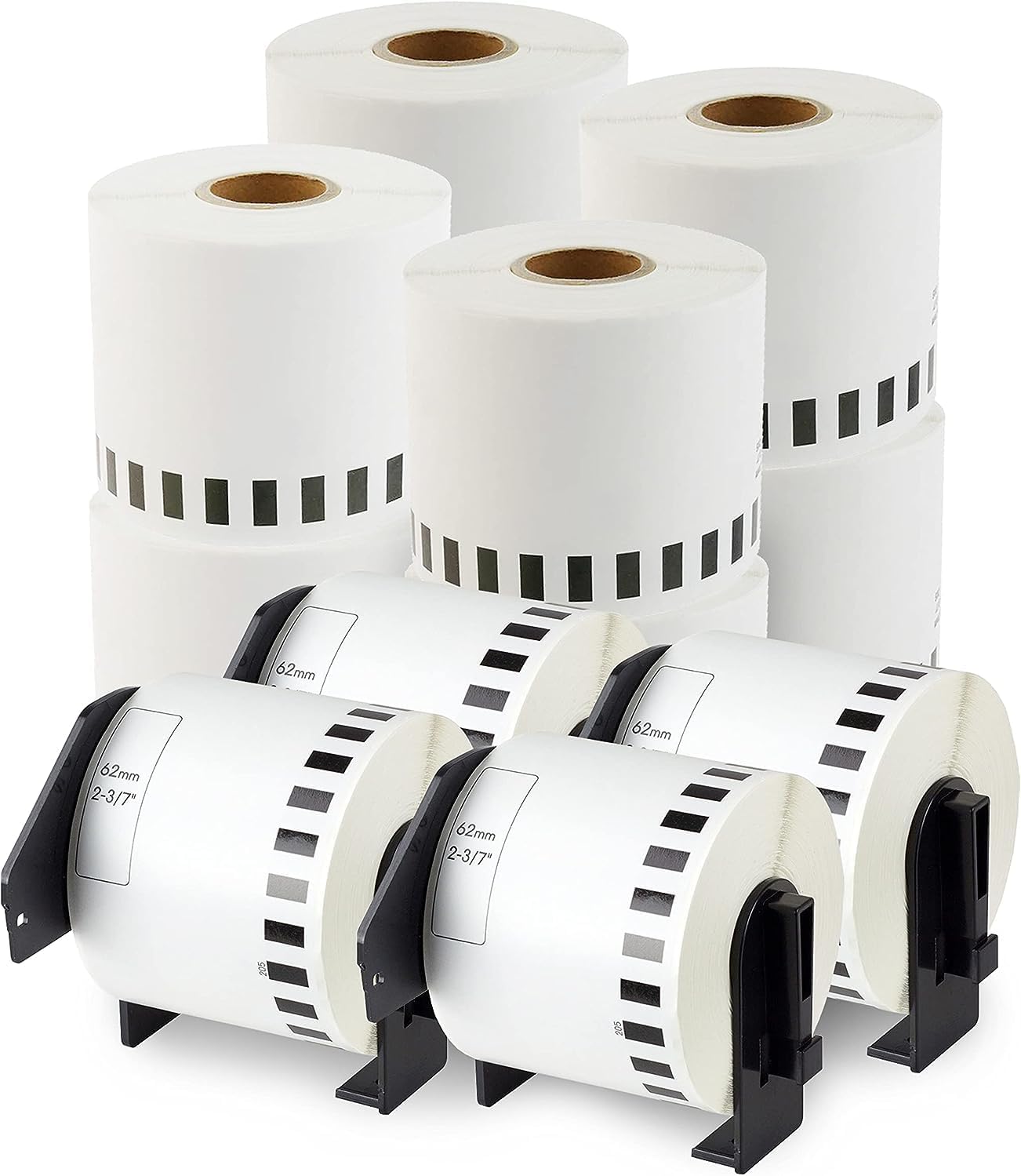 enKo Continuous White Paper Labels - Brother QL Printers - 12 Rolls