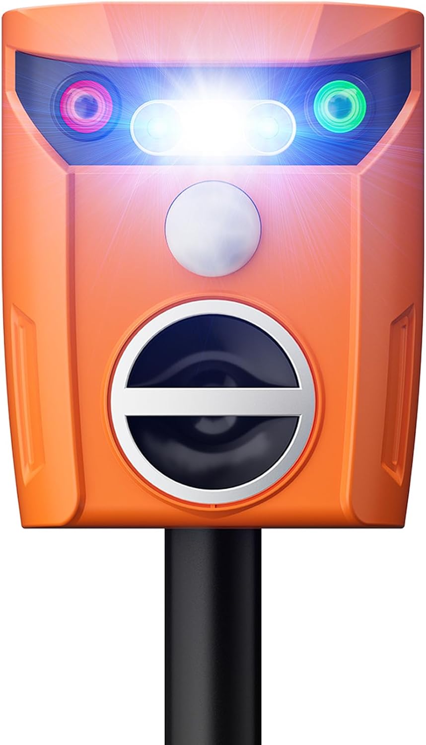 Ultrasonic Animal Repeller Solar Powered for Outdoor Use